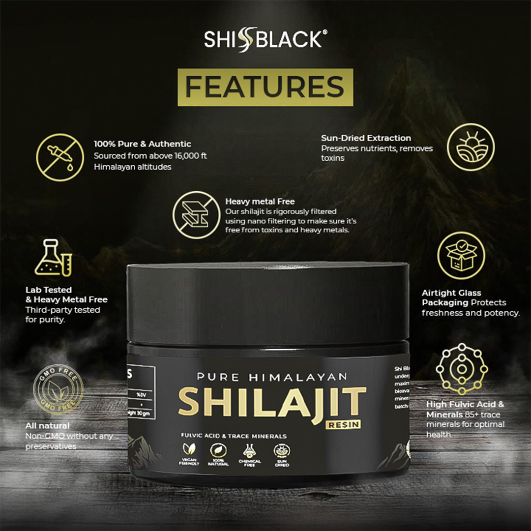 Premium Himalayan Shilajit Resin (Sun-Dried)